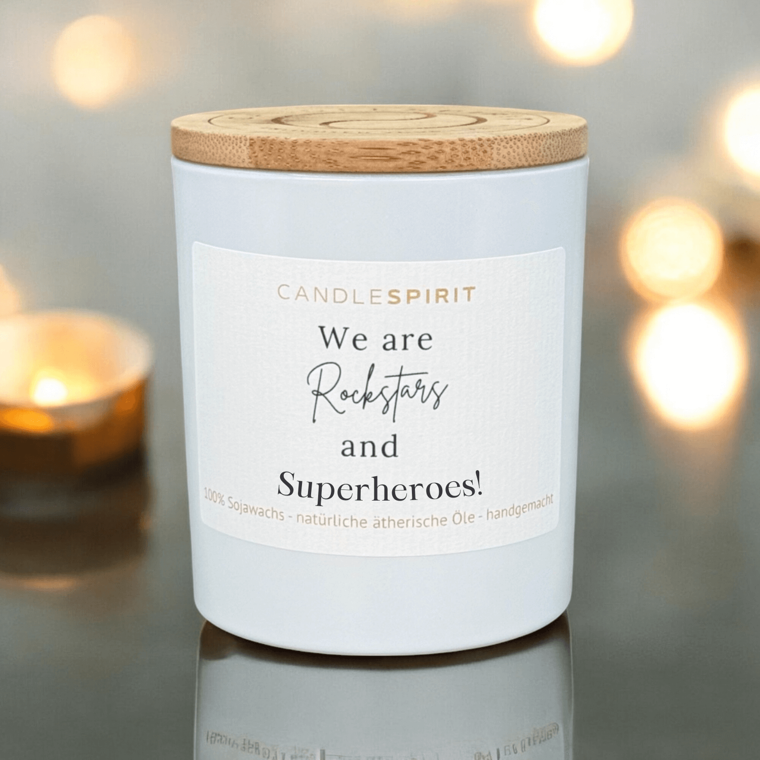 "We are Rockstars and Superheroes" | Aromatherapie Kerze