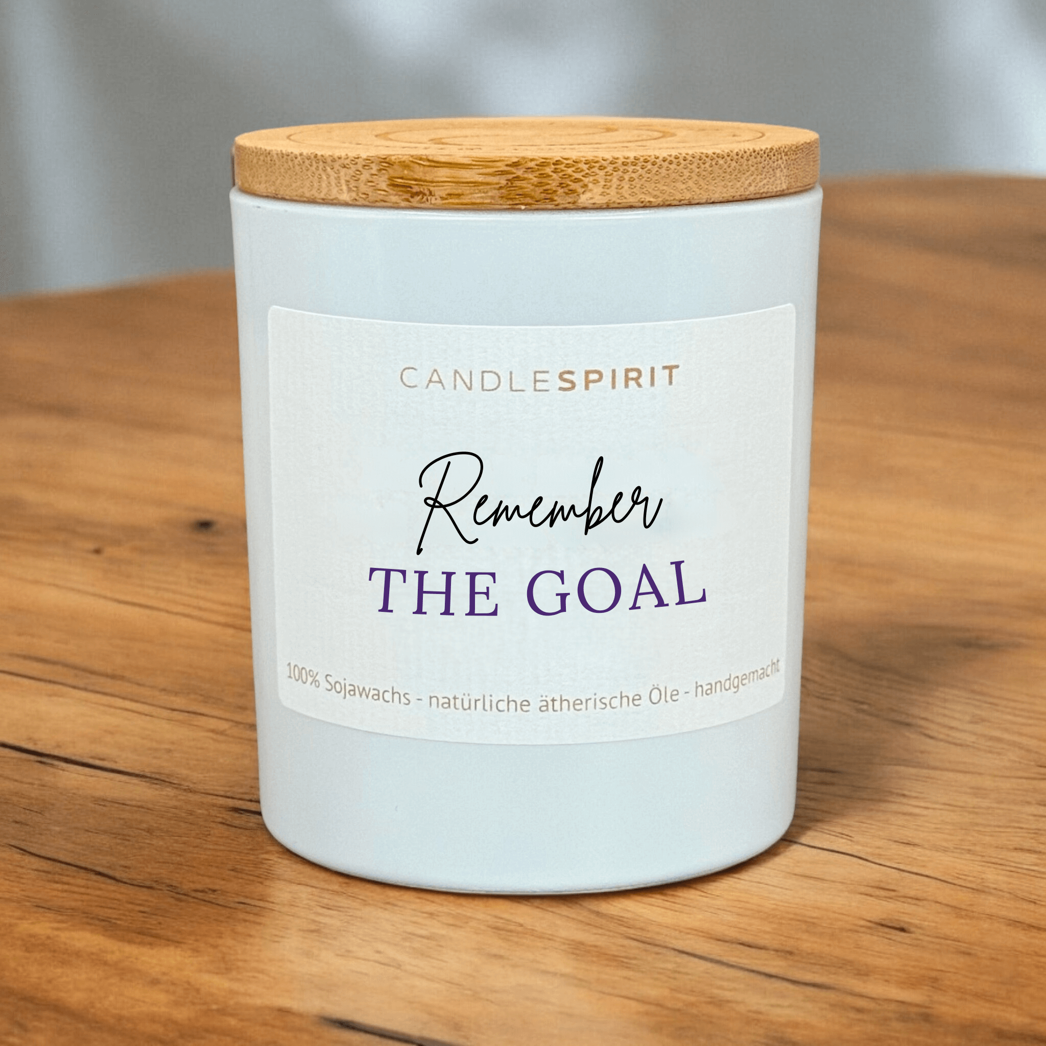 "Remember the goal" | Aromatherapie Kerze | Meditation passend je Duft im Bambusdeckel