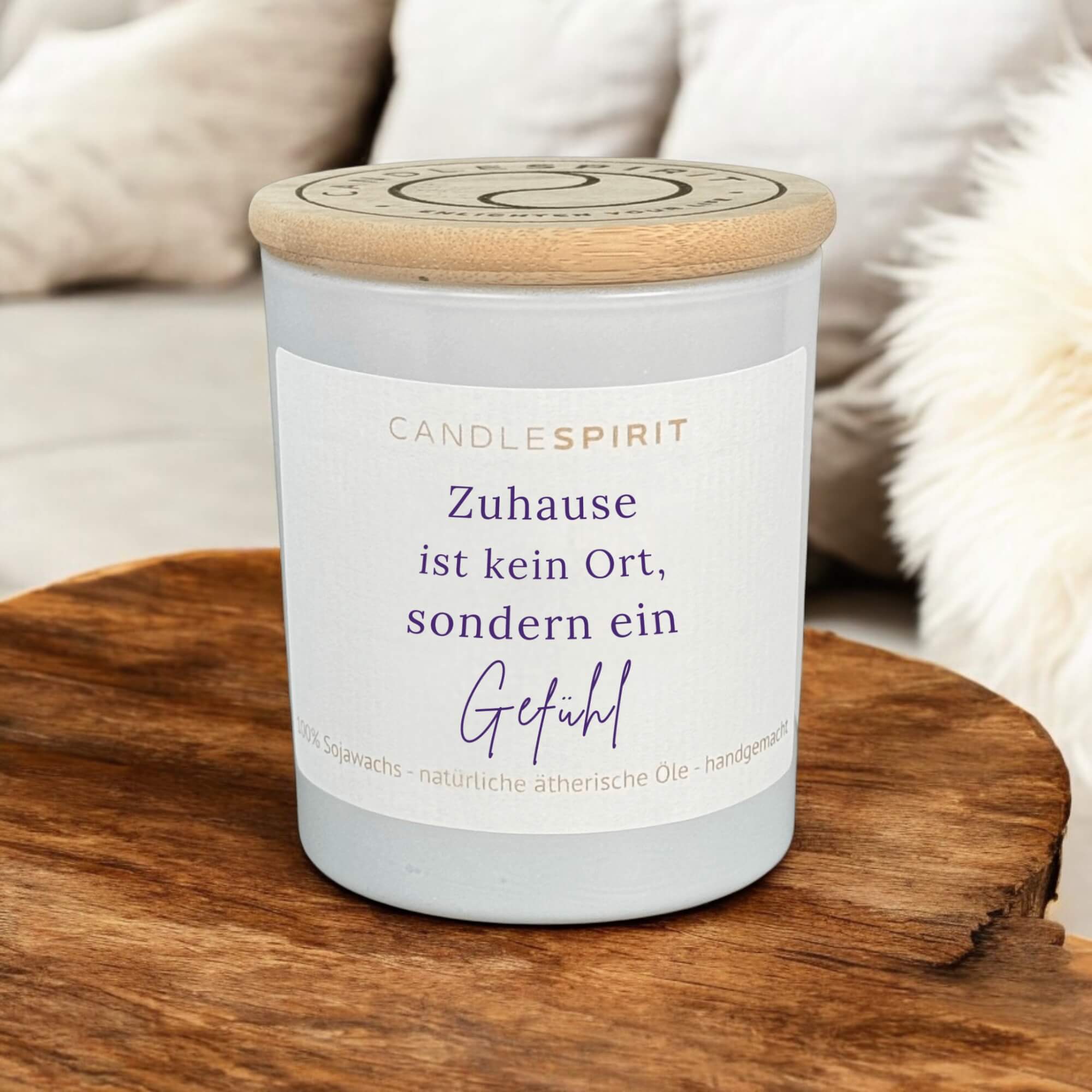 "Zu Hause ist kein Ort, sondern ein Gefühl" | Aromatherapie Kerze