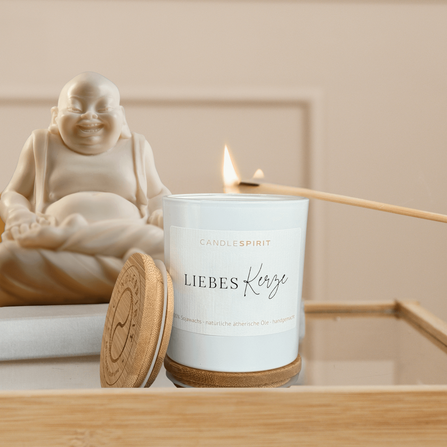 Aromatherapie Kerze LiebesKerze Ansicht Buddha 