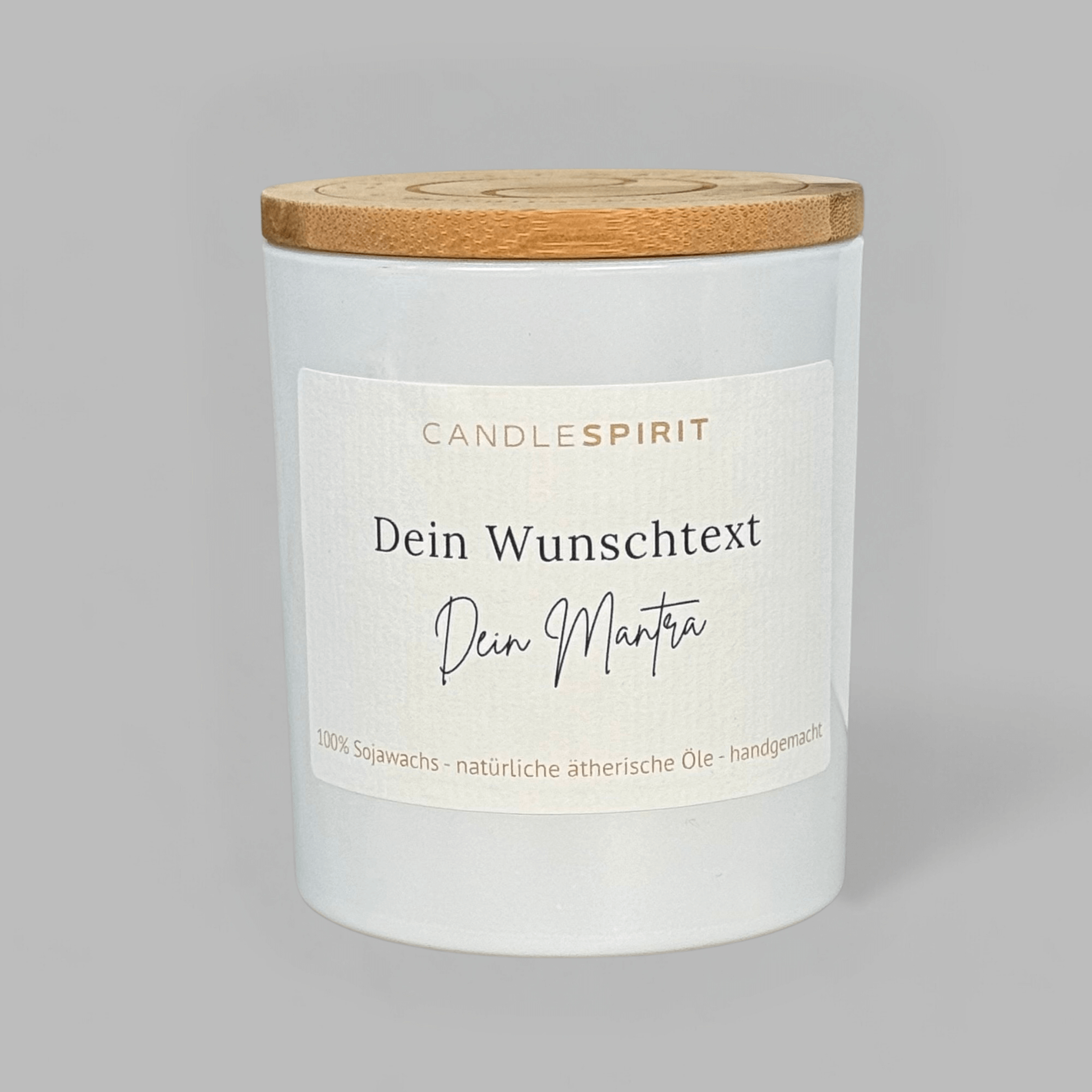 Aromatherapie Kerze mit Deine Wunschtext