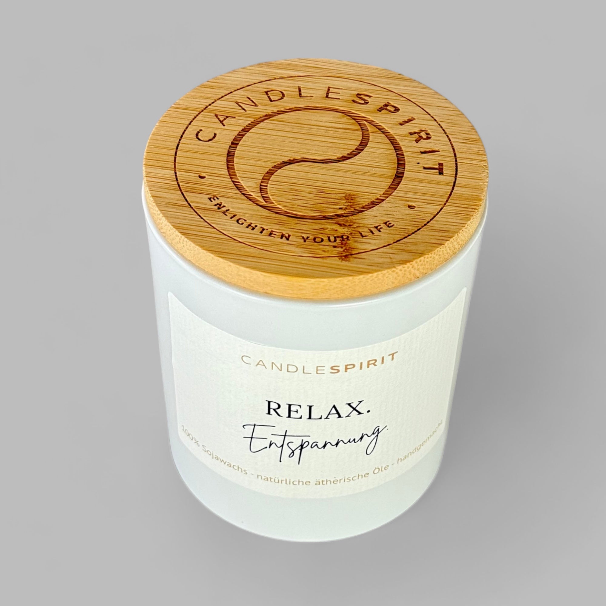 Aromatherapiekerze "RELAX, Entspannung" Ansicht 3 Deckel