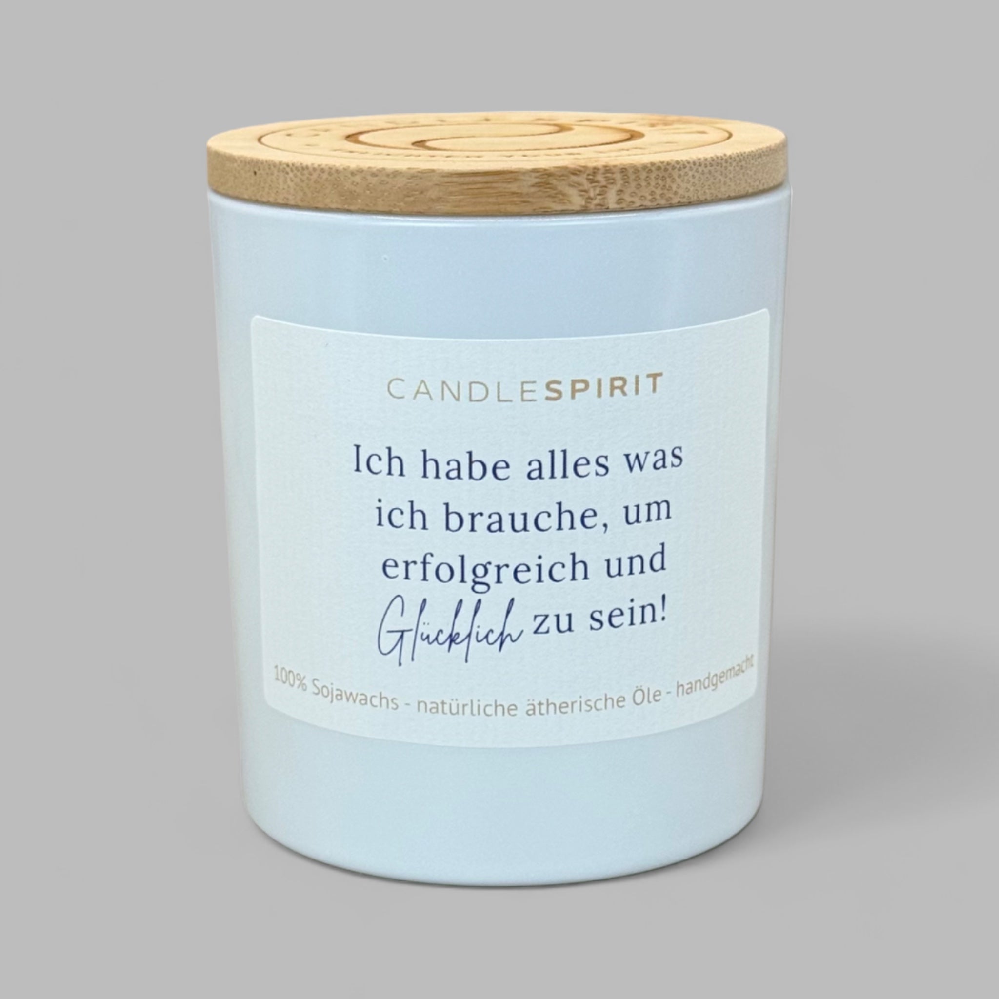 "Ich habe alles was ich brauche, um erfolgreich und glücklich zu sein!" | Aromatherapie Kerze