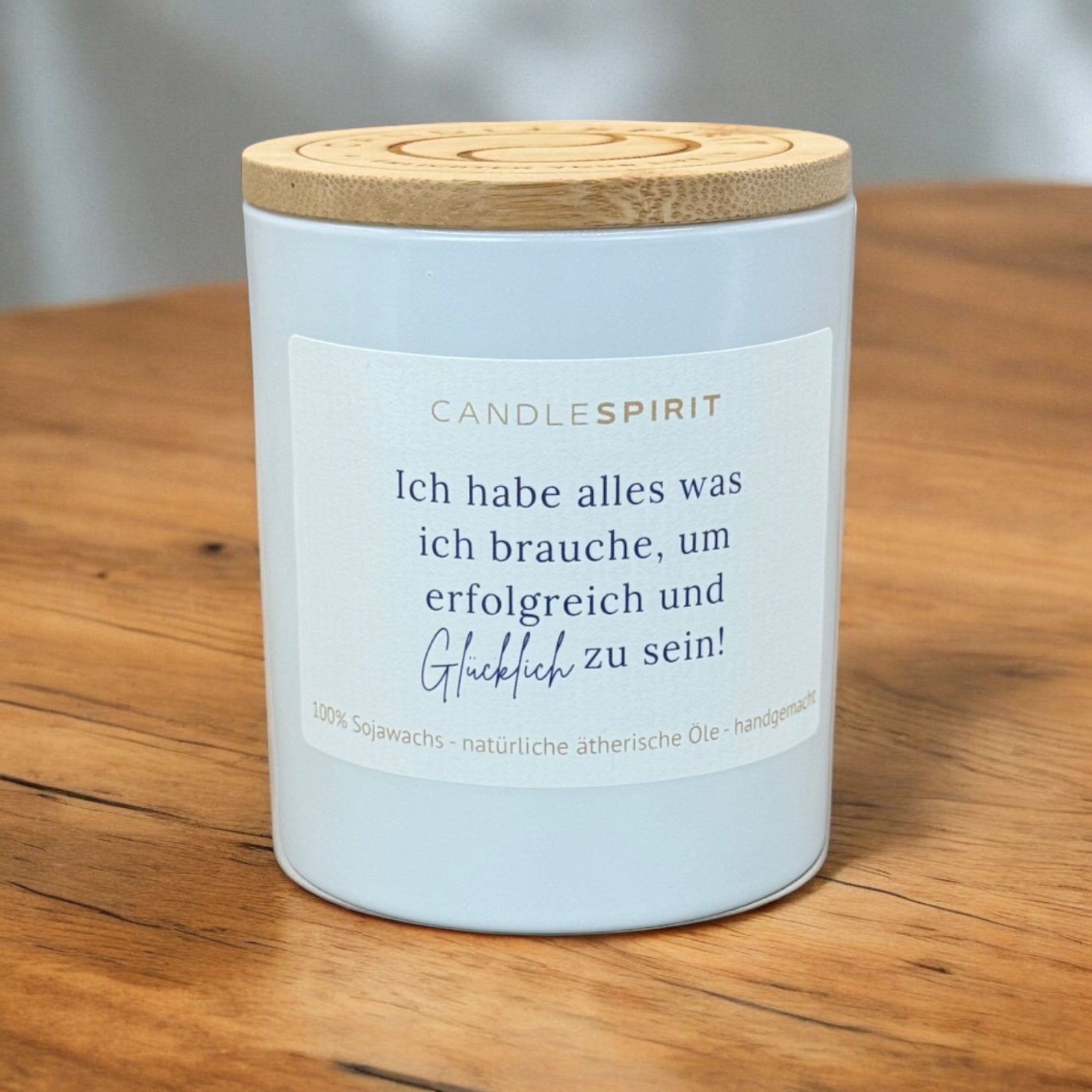 "Ich habe alles was ich brauche, um erfolgreich und glücklich zu sein!" | Aromatherapie Kerze