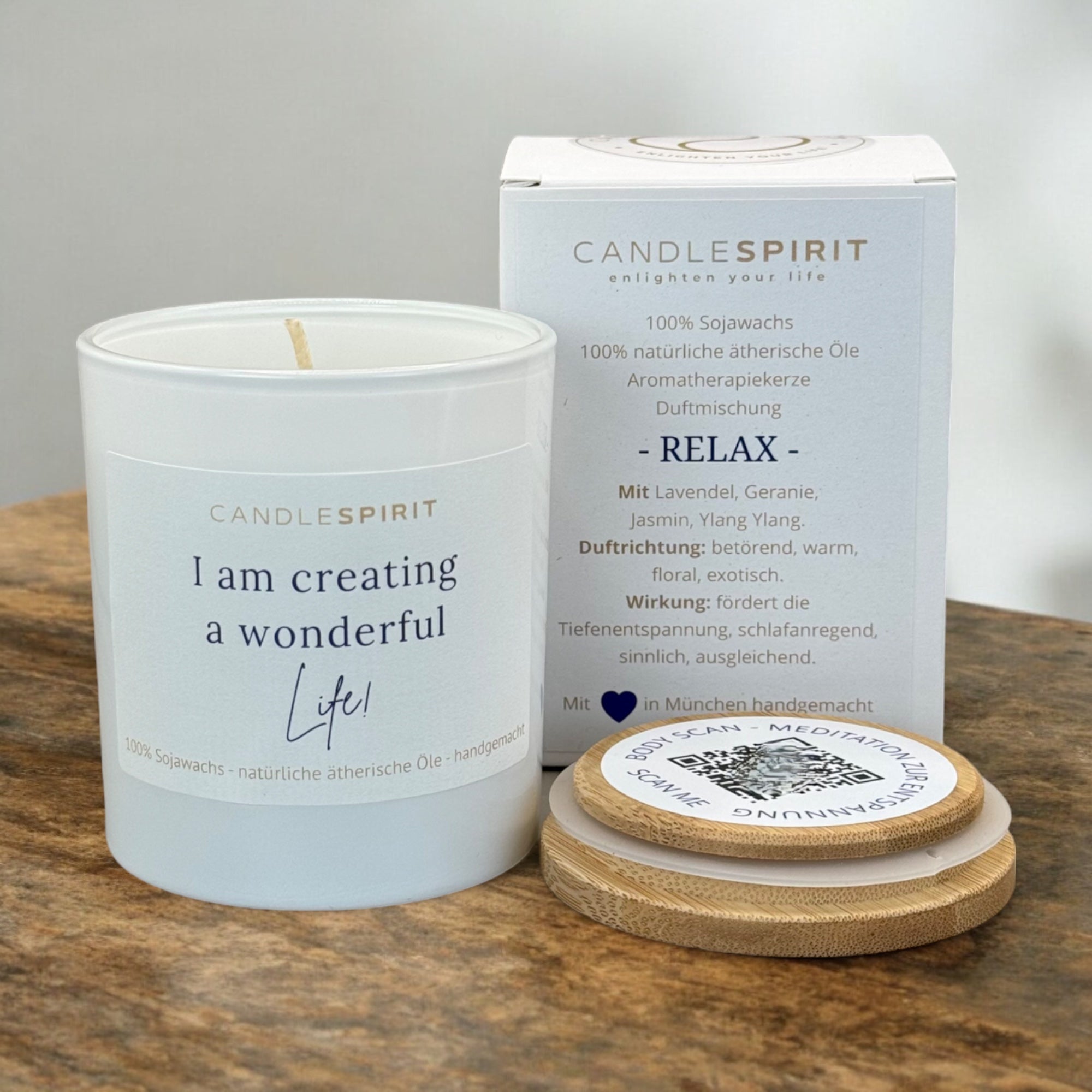 "I am creating a wonderful life!" | Aromatherapie Kerze