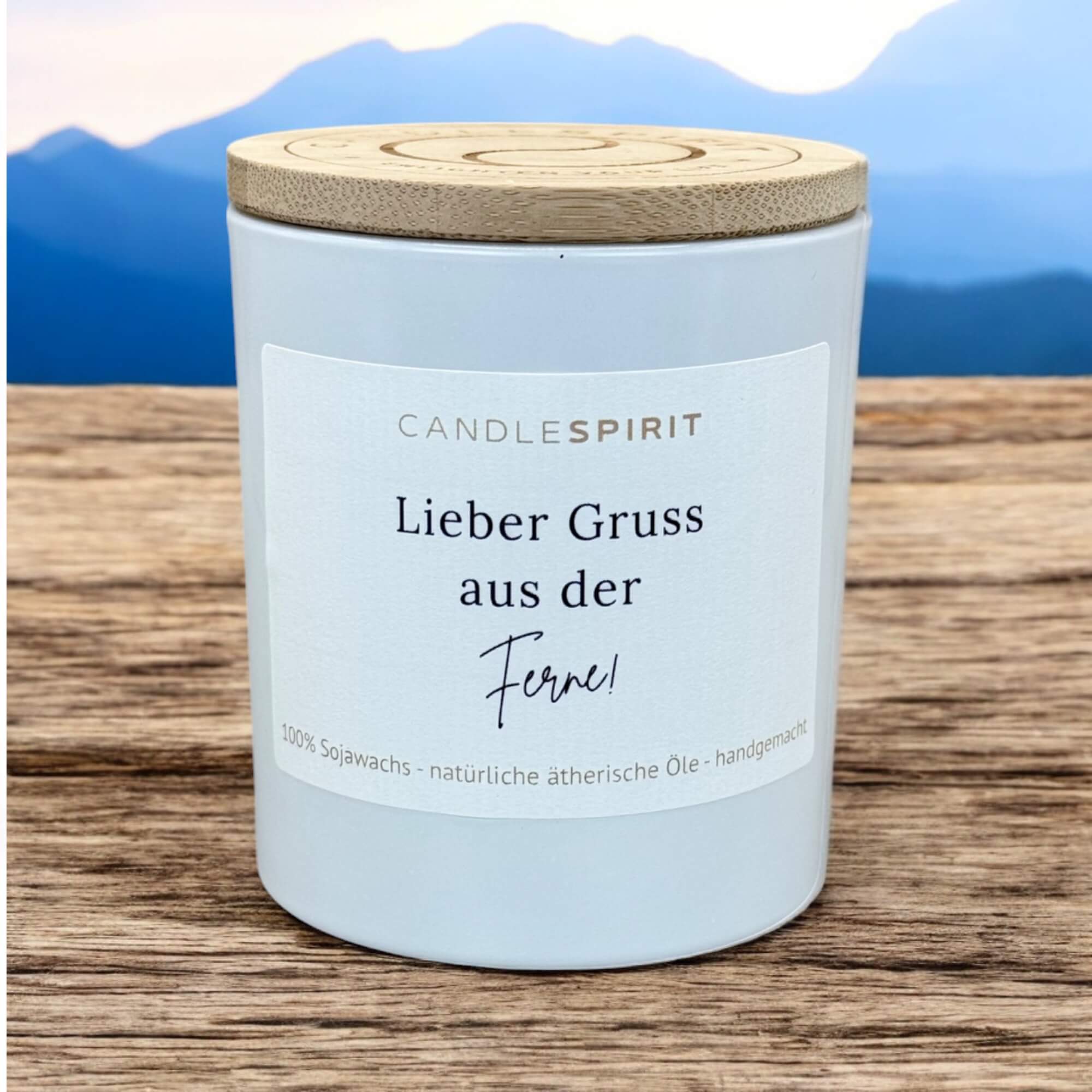 "Lieber Gruss aus der Ferne" | Aromatherapie Kerze