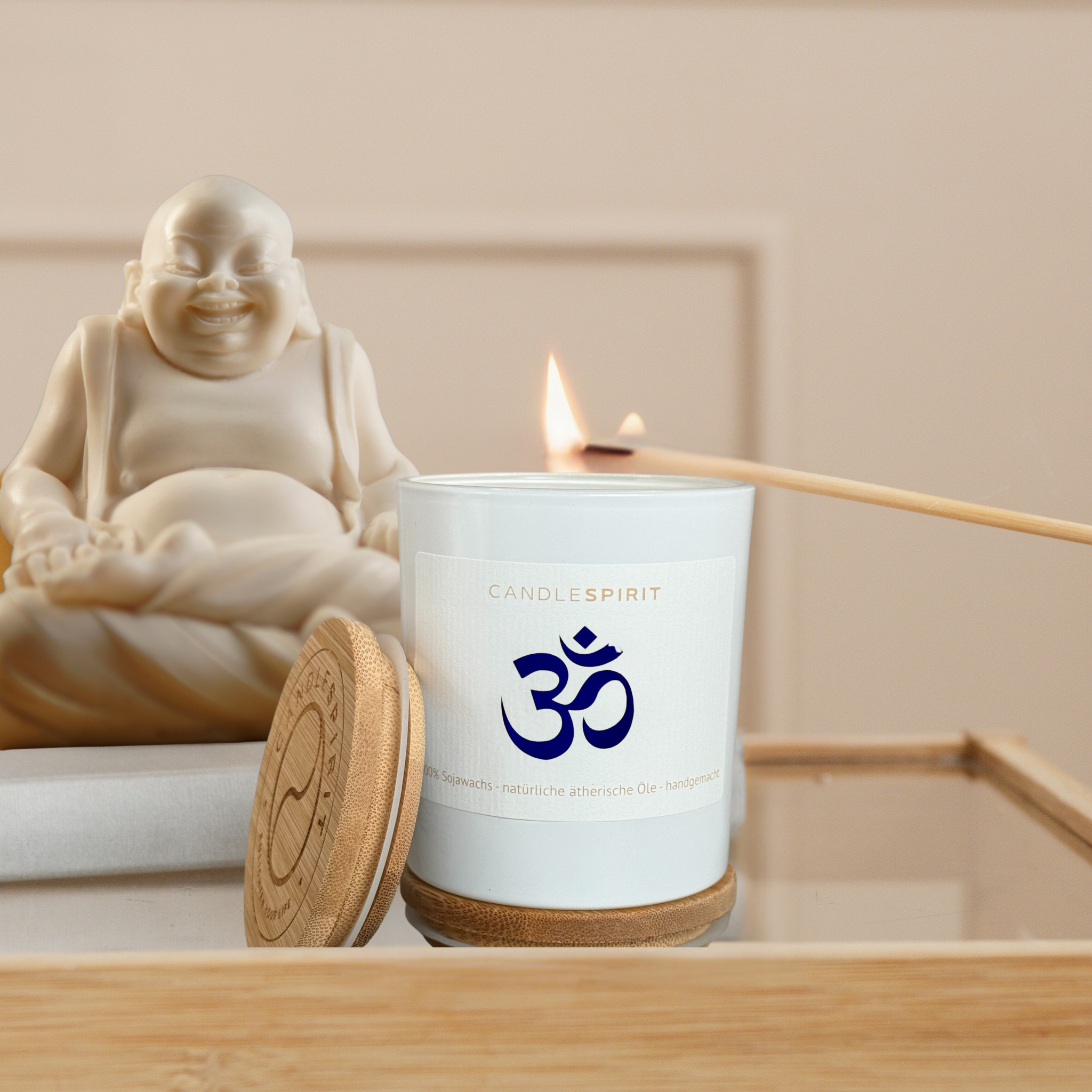 "Om" | Aromatherapie Kerze